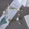 Lily Valley Bracelet Handmade Jewelry Floral Resin Wedding